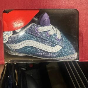 Vans Glittery Blue and Purple Kids Sneakers